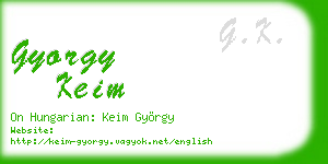 gyorgy keim business card